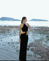 Ladies Halter Neck Backless Hollow Out Long Dress